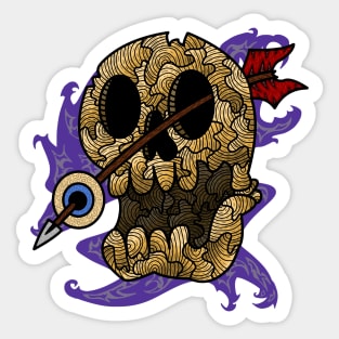 Skull and Arrow Sticker